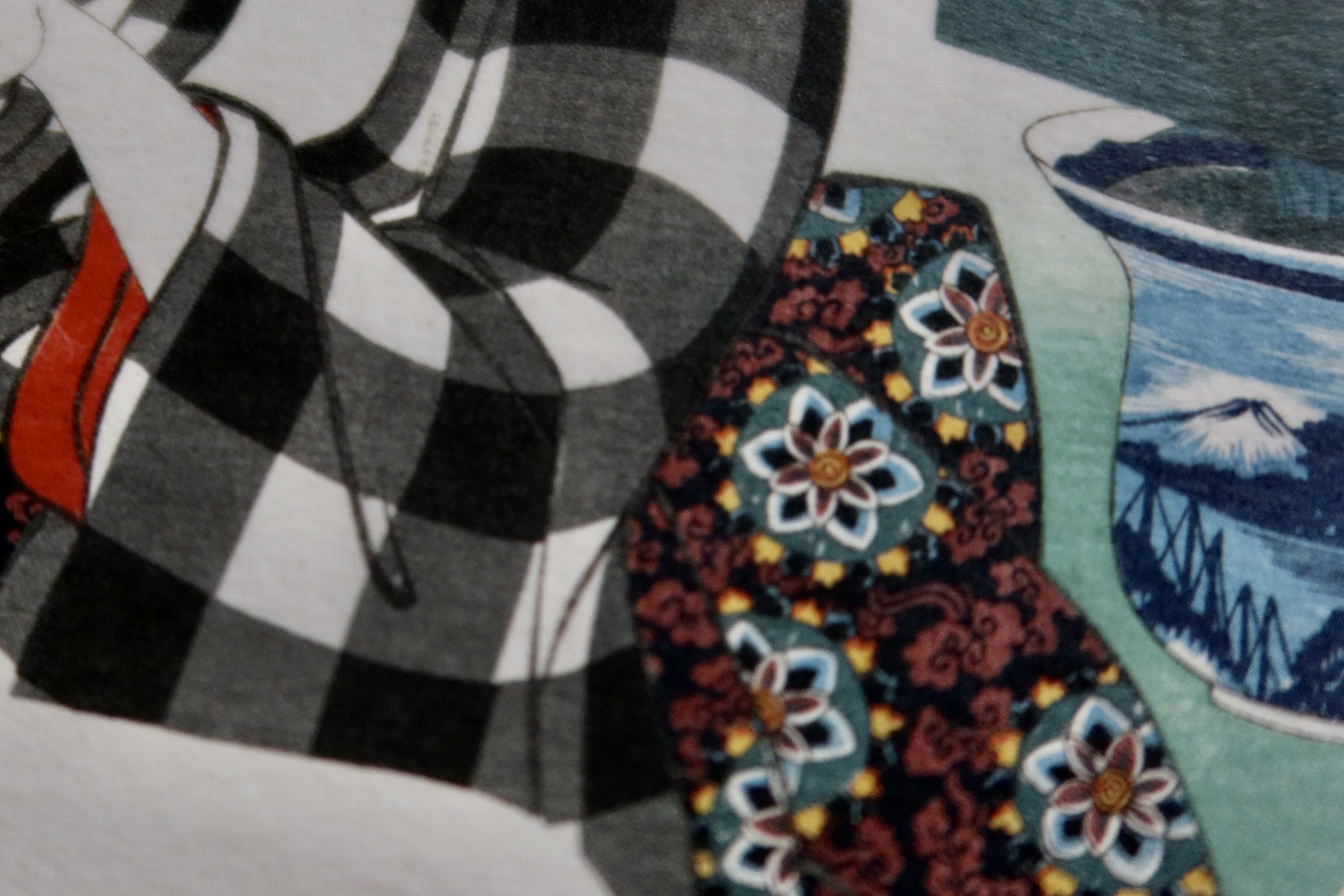 Tsurezure Clouds: Chic Check of Pattern-on-Pattern! [Utagawa
