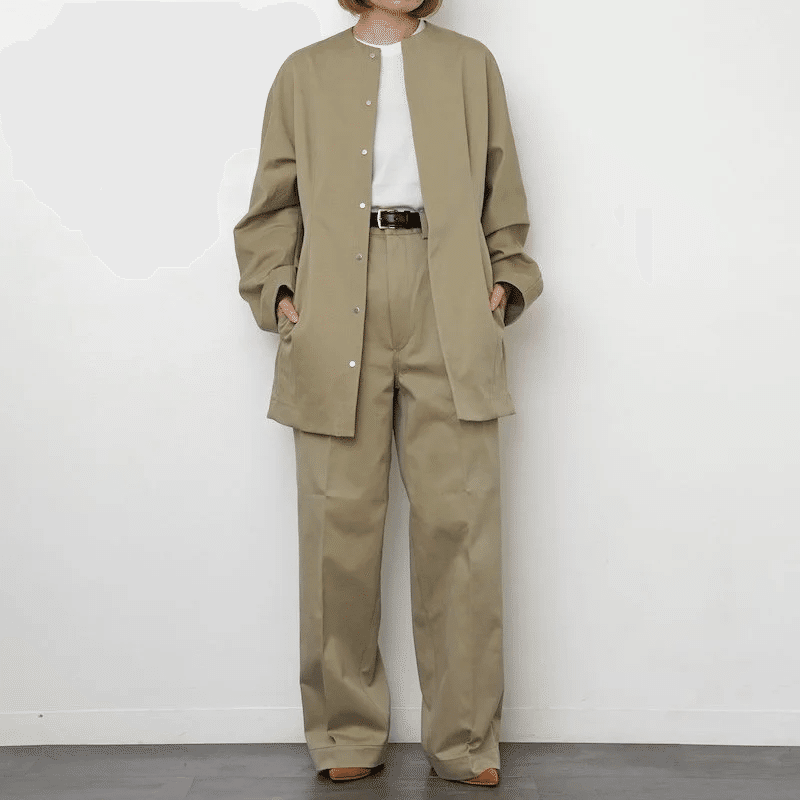 上質チノ素材【AURALEE】WASHED FINX CHINO HALF COAT ｜THIRTY' THIRTY'