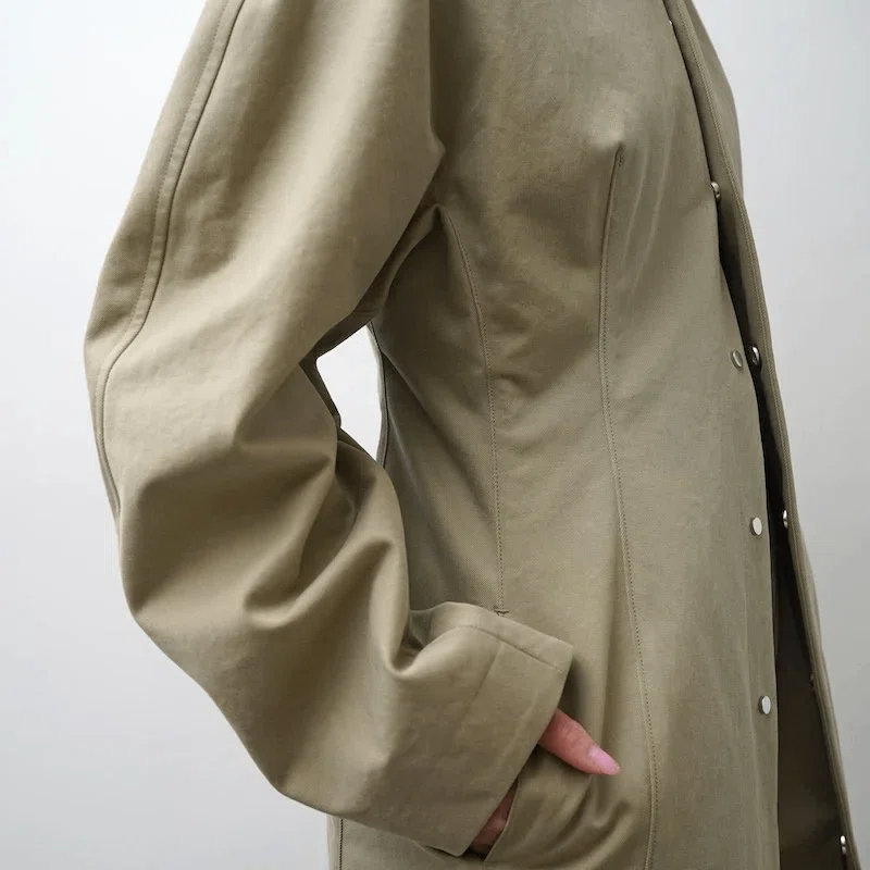 上質チノ素材【AURALEE】WASHED FINX CHINO HALF COAT ｜THIRTY' THIRTY'