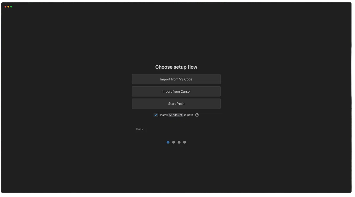 Choose setup flow