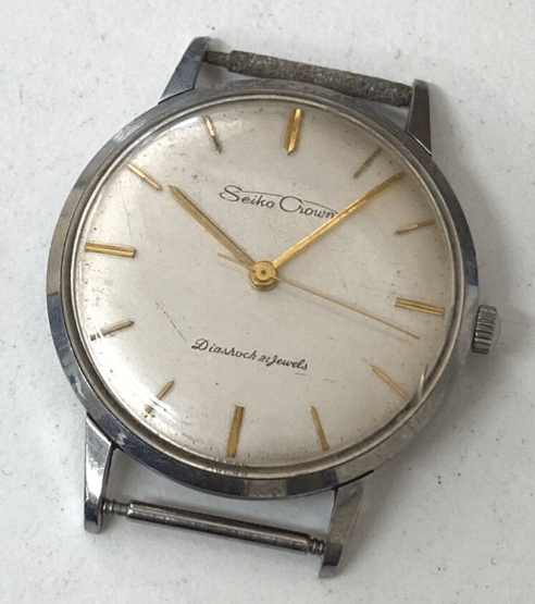セイコークラウン　古い腕時計　動作品 1964年10月製造 セイコー クラウン 最終型 57-8000 手巻 OH済