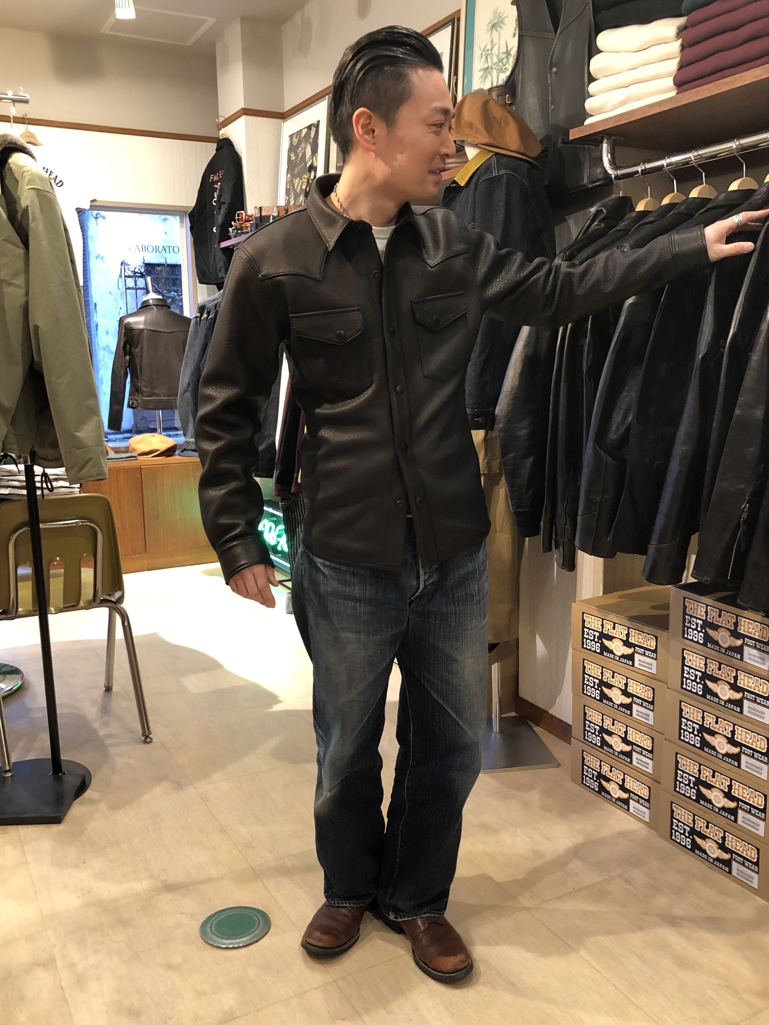 FLAT HEAD 神宮前店】～神宮前店限定ディアスキンシャツ～｜THE FLAT HEAD