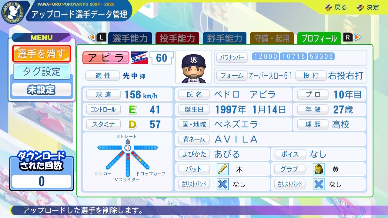 パワプロ査定】ペドロ・アビラ 新助っ人候補2025｜すわぽん酢