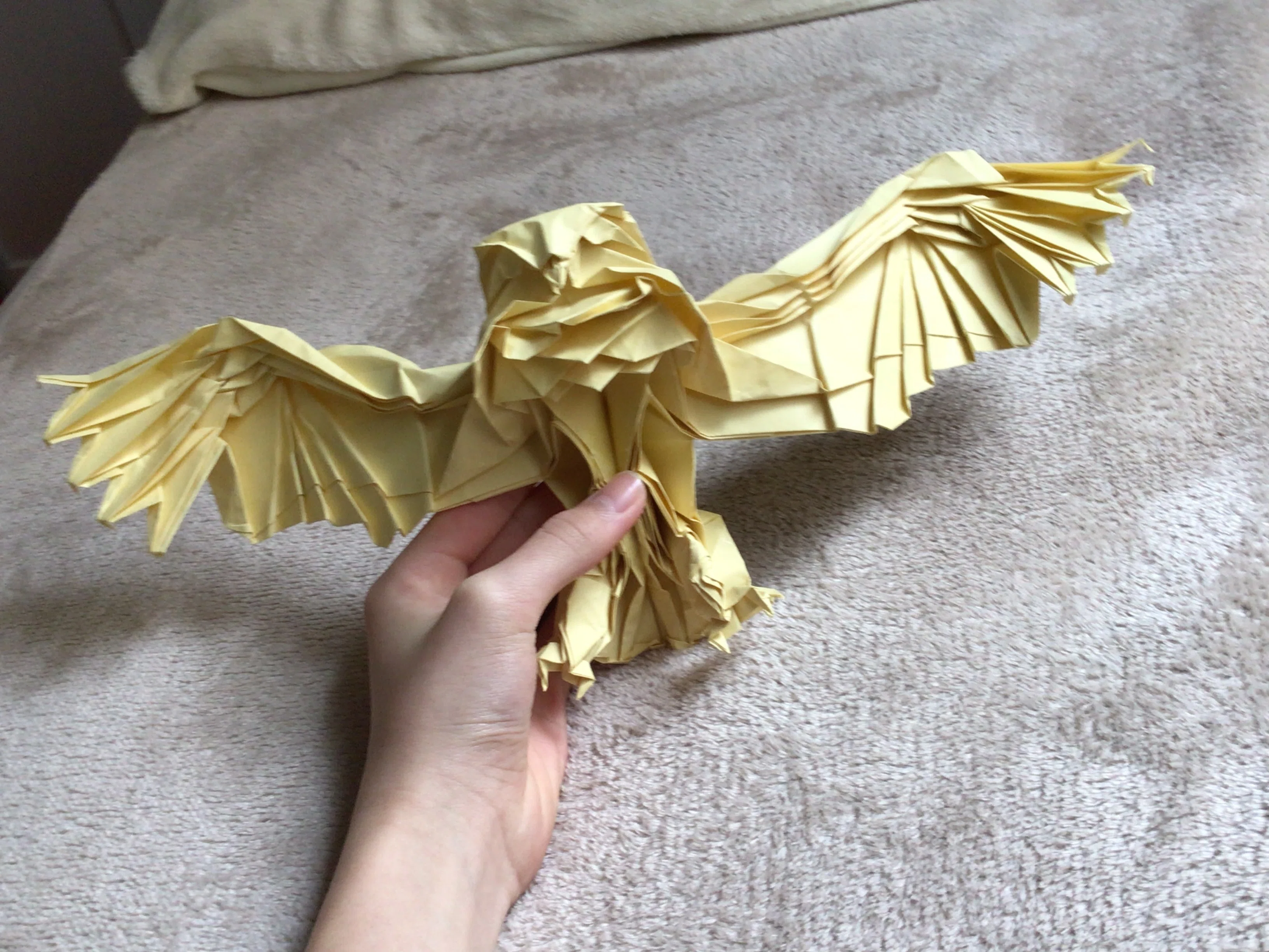 勝田さんのシマフクロウを折りました。｜折り紙大好き中学生