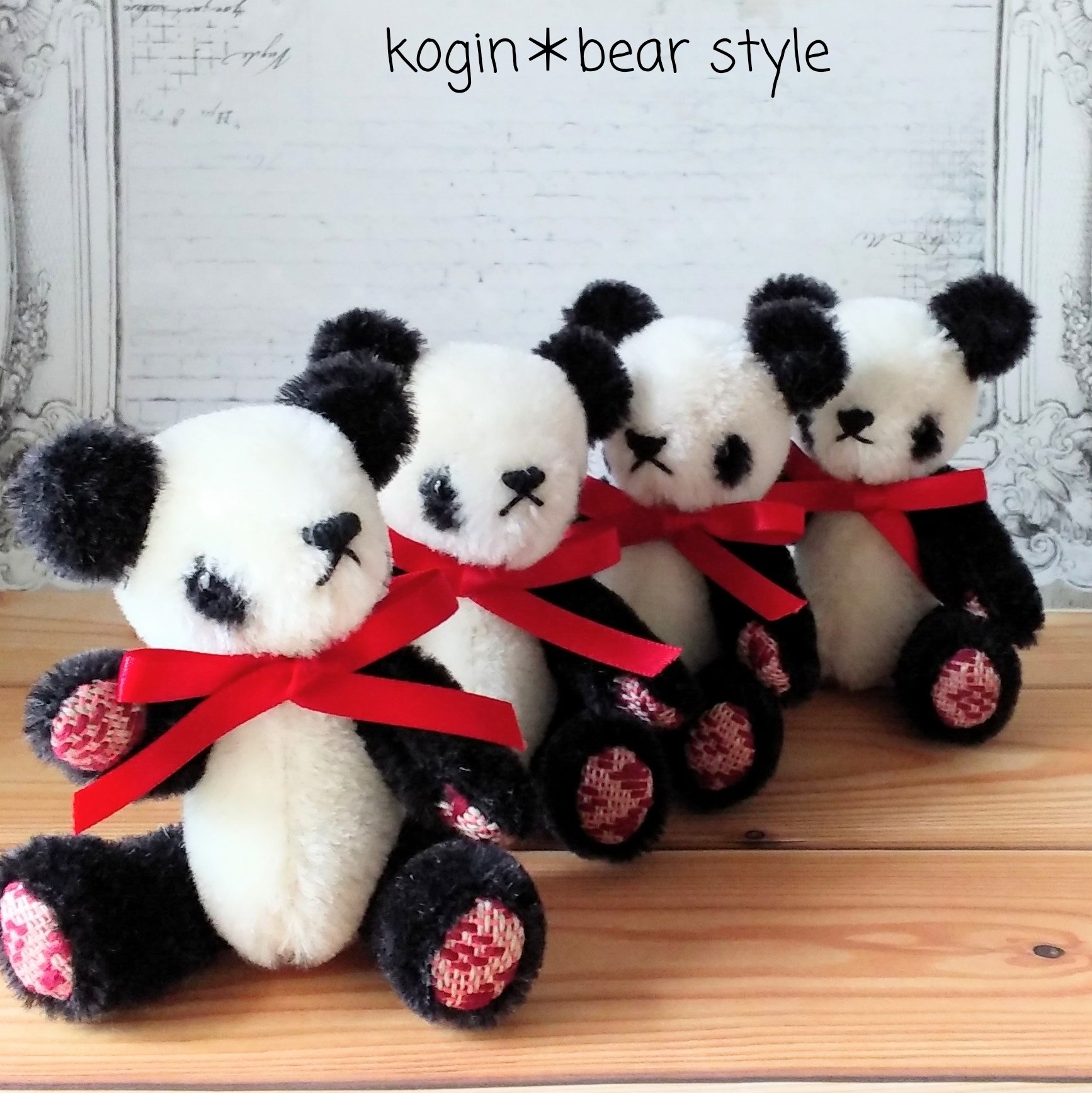 パンダはかわいい｜こひろ@こぎん刺しのテディベア作家kogin＊bear style
