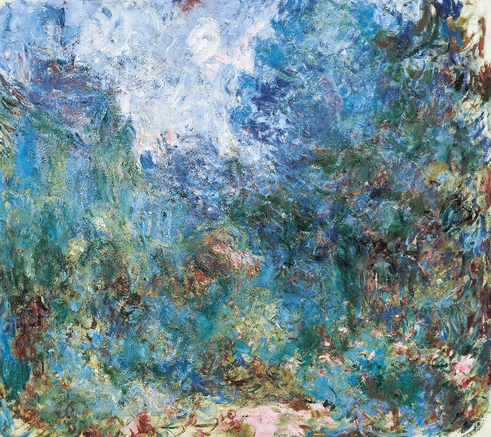 油絵 デルバールバラ クロードモネ バラ 絵画 睡蓮もいいけど 薔薇の