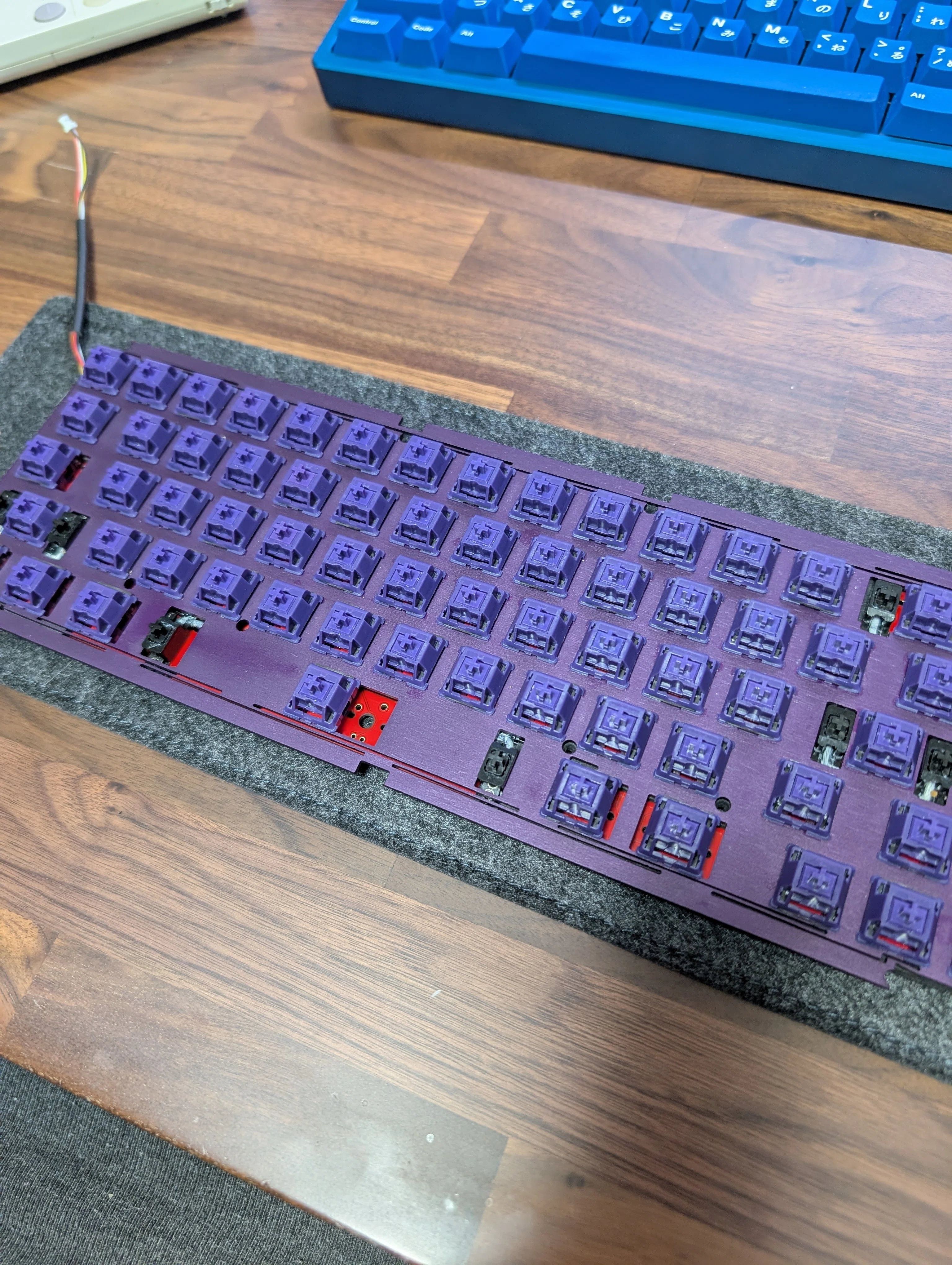 カスタムキーボード 本体 パープル スイーツデザイン
