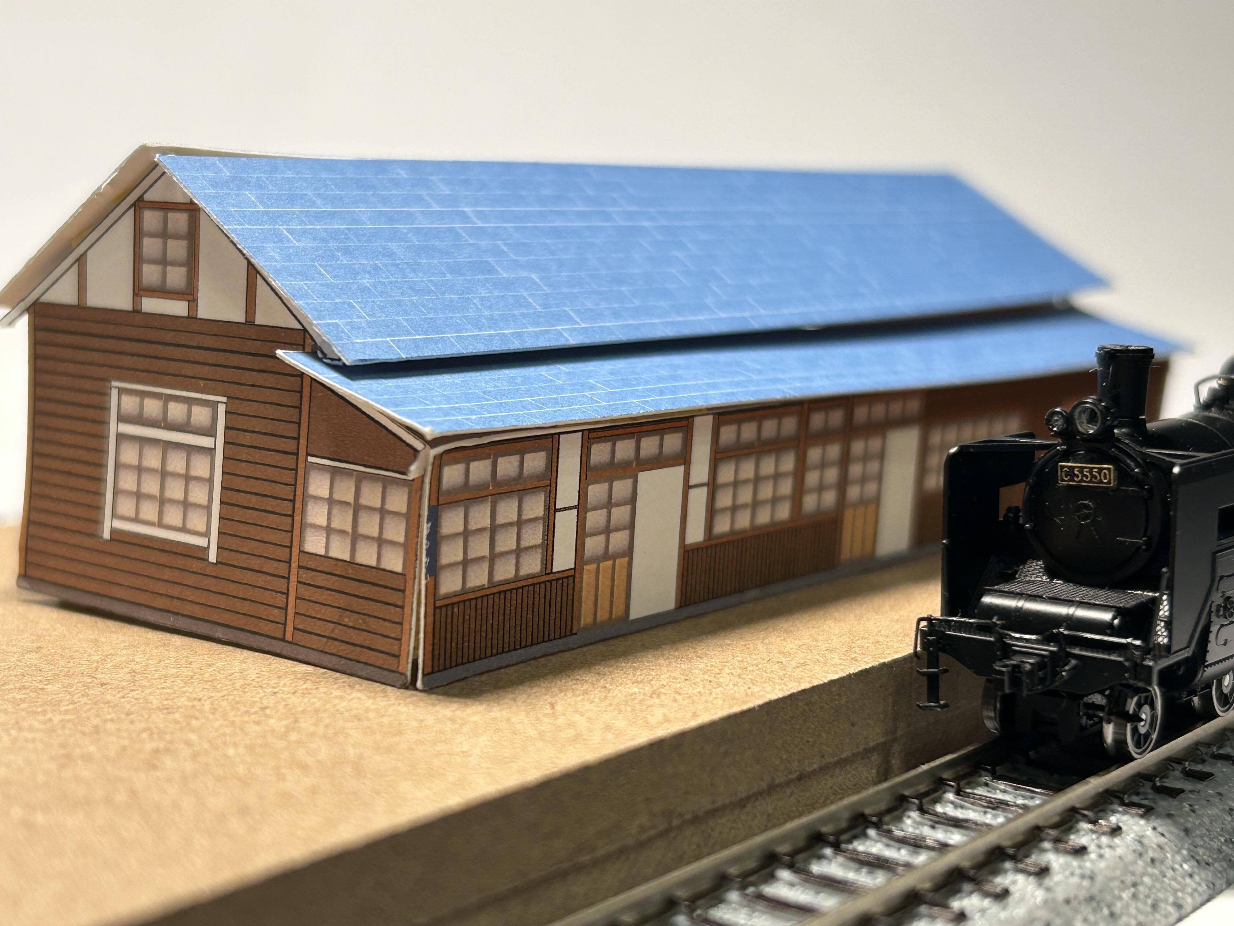 抜海駅ジオラマを作る #1: 駅本屋の試作｜Rishiri1969