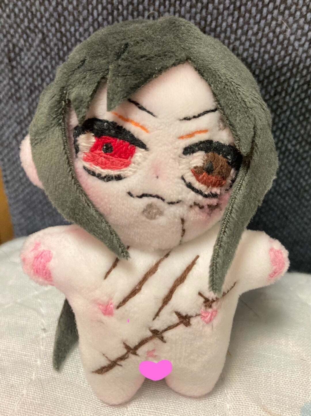 自作ぬいぐるみ・褐色の女の子 20CM ぬいぐるみ 無属性 着せ替え人形コットンドール 綿人形 桜