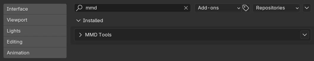 [4.2~]MMD Tools の導入は Extensions から｜MITSUDA Tetsuo