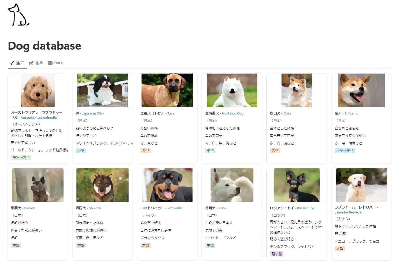ChatGPTとNotionでサクッと犬図鑑をつくった話｜りおさん