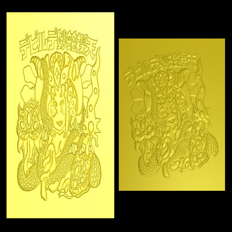 浮き出し具合の高低差 『 デビルデ妙蛇裸天 』 シール爆誕の裏側