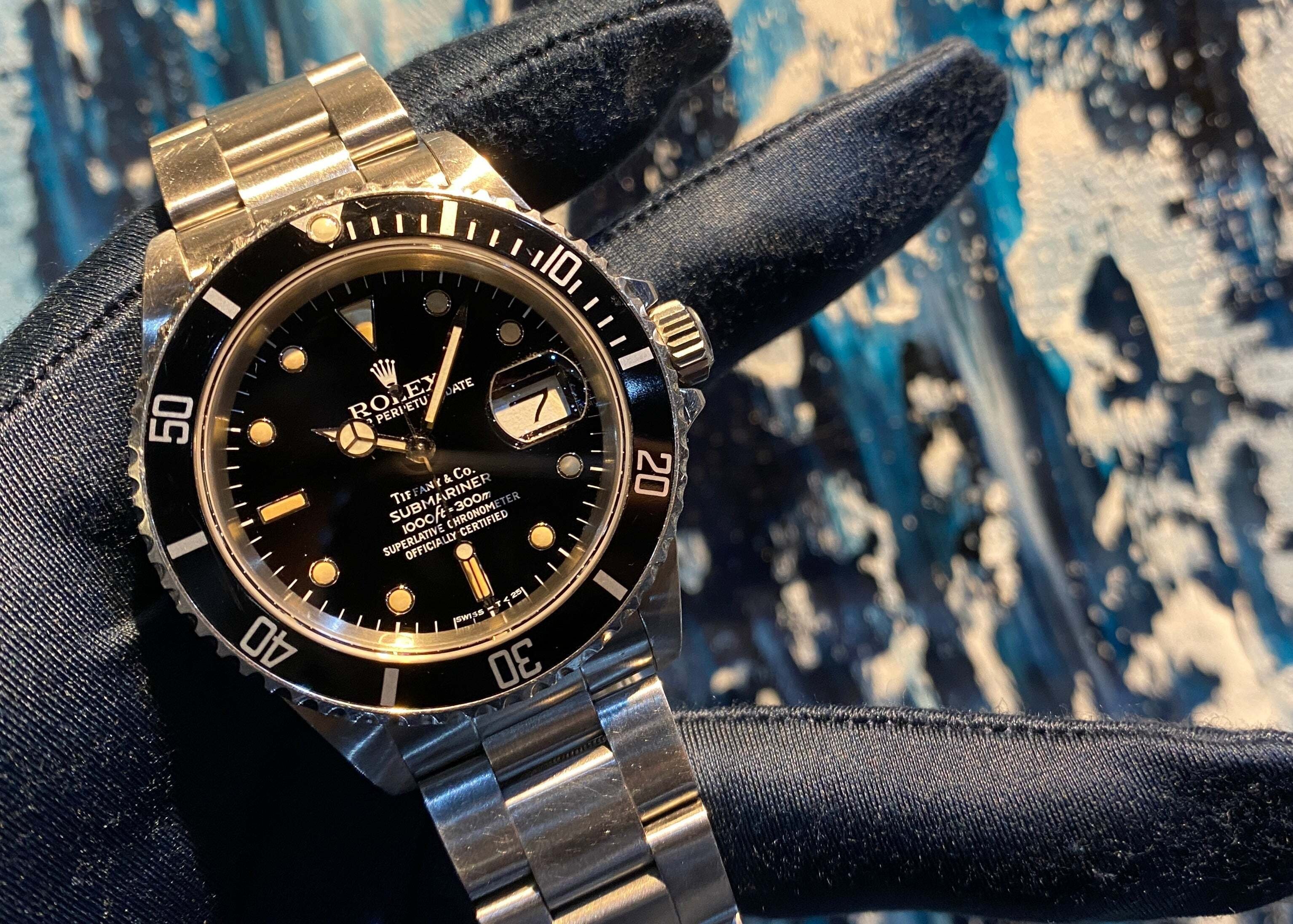 エイジングダイヤル パティーナ ティファニー ロレックス サブマリー