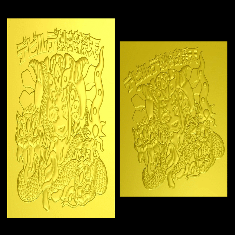 浮き出し具合の高低差 『 デビルデ妙蛇裸天 』 シール爆誕の裏側