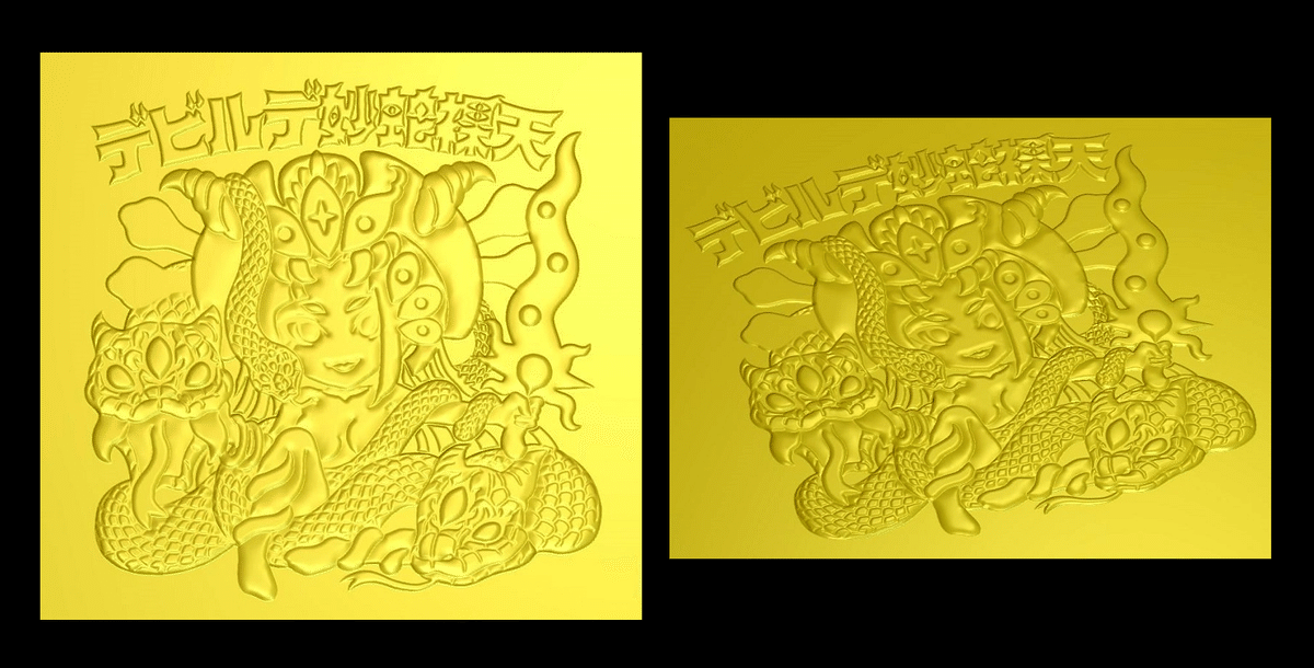 浮き出し具合の高低差 『 デビルデ妙蛇裸天 』 シール爆誕の裏側