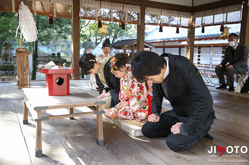 手向山八幡宮で七五三出張撮影