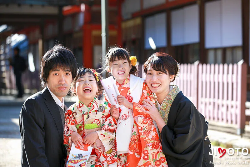 手向山八幡宮で七五三出張撮影