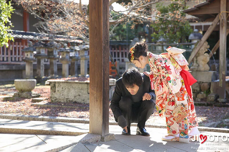 手向山八幡宮で七五三出張撮影