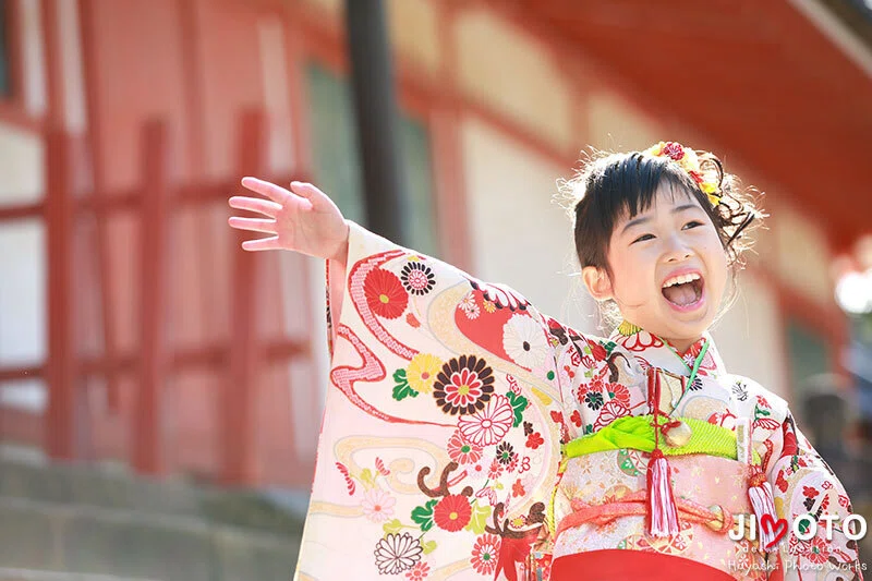 手向山八幡宮で七五三出張撮影