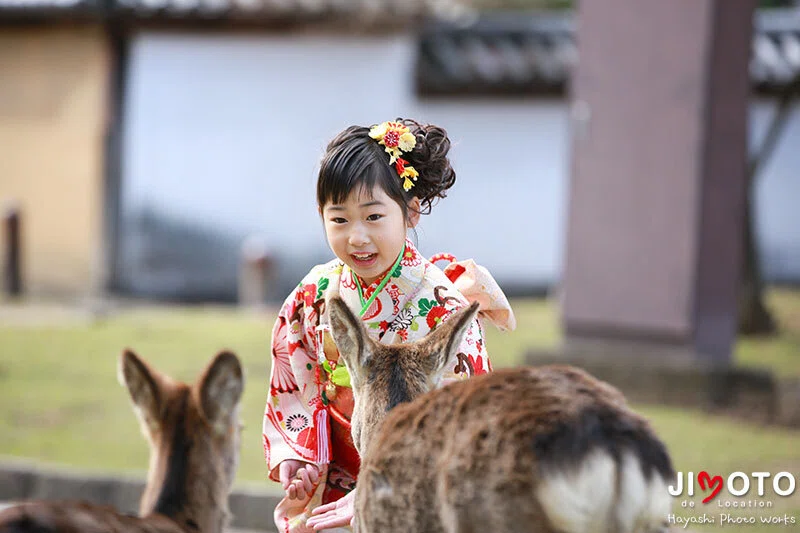 手向山八幡宮で七五三出張撮影