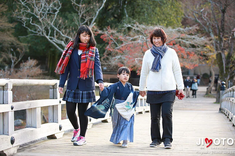 奈良公園で七五三ロケーションフォト