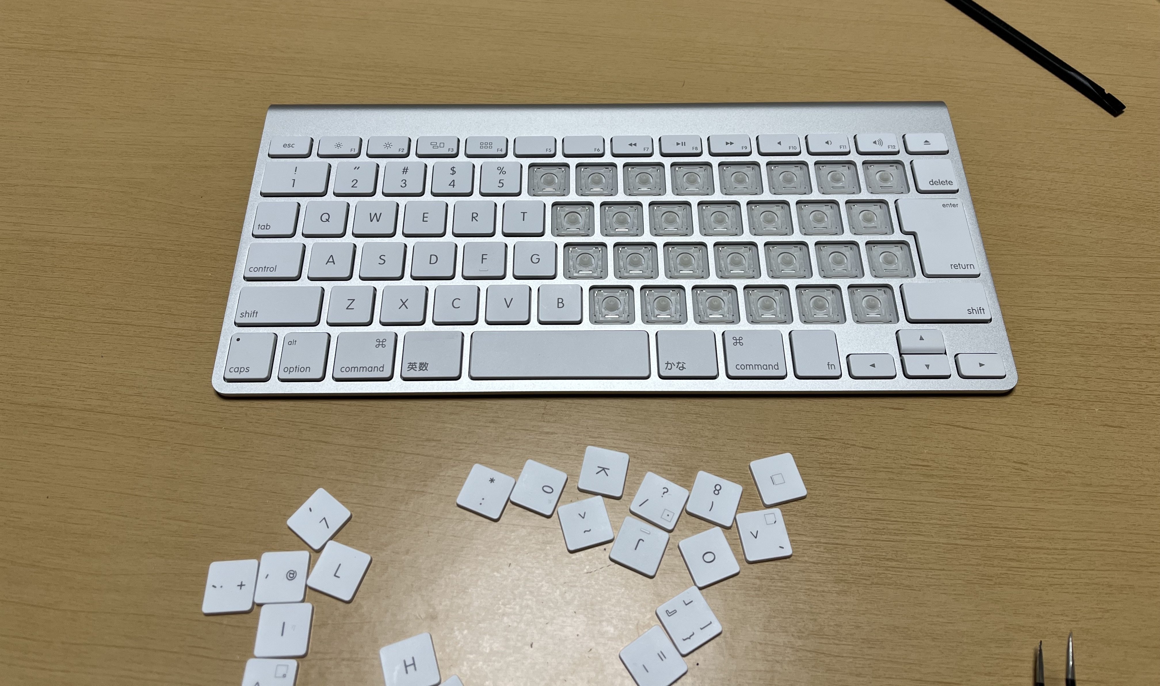 Apple Wireless Keyboard (A1394)でかな文字無刻印キーボードを