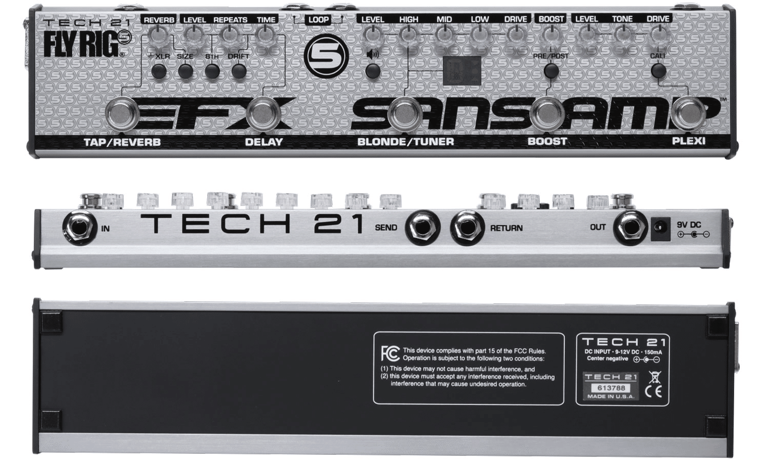 TECH21 sansamp FLY RIG 5 マルチエフェクター Pedaleira Tech 21 Sansamp Fly Rig 5