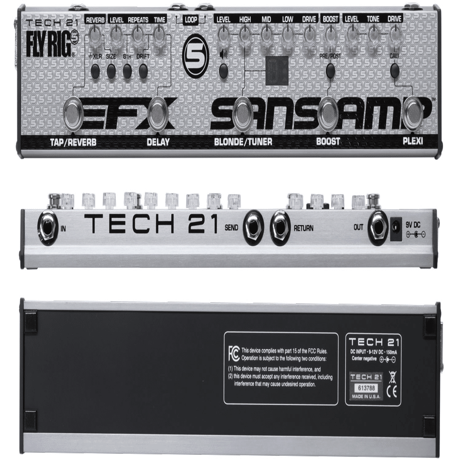軽量＆コンパクト！SansAmp流マルチエフェクター「TECH21 FLYRIG5-V2
