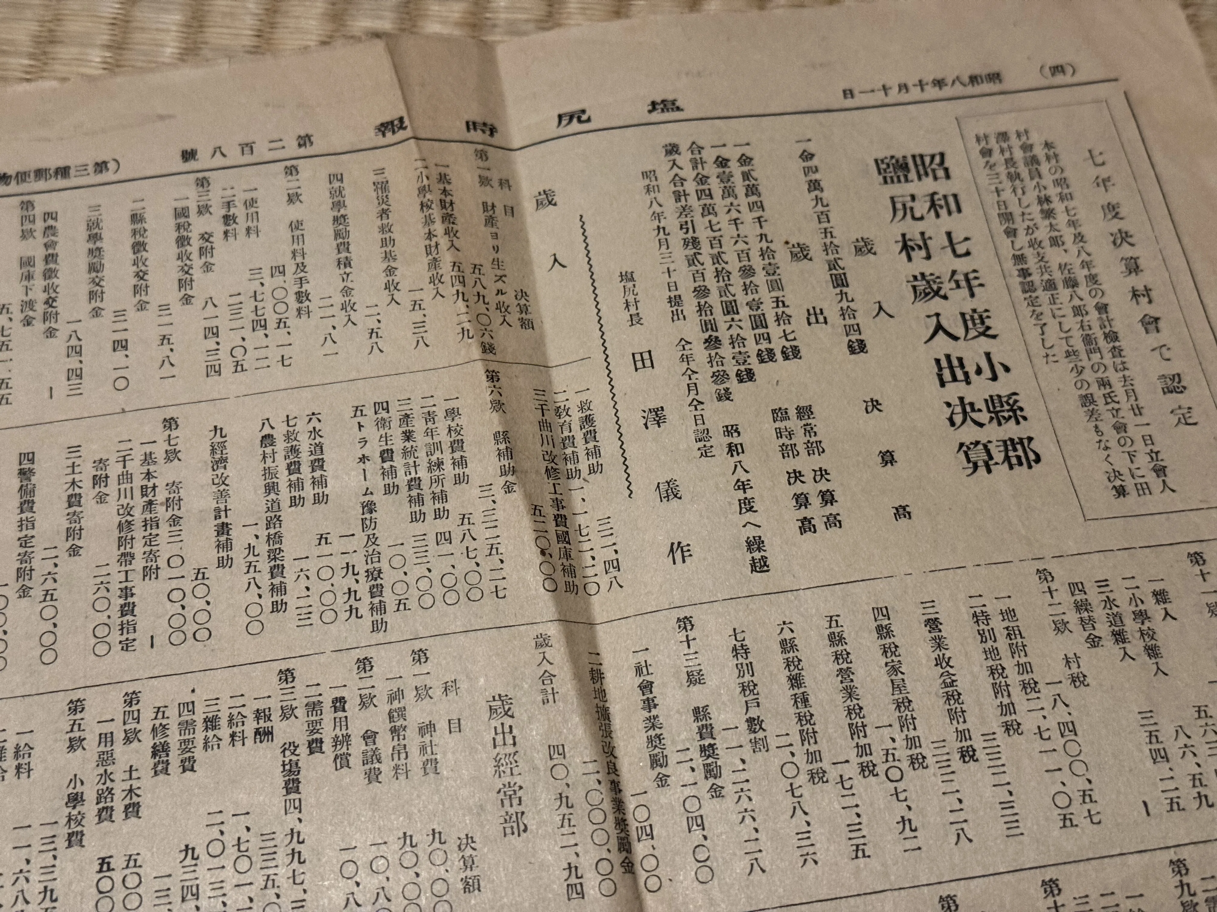 希少価値　戦時時報　第二十号〜三十三号　大正八年 長野県内の青年団などが発行してきた「時報」などの刊行物、日中戦争下