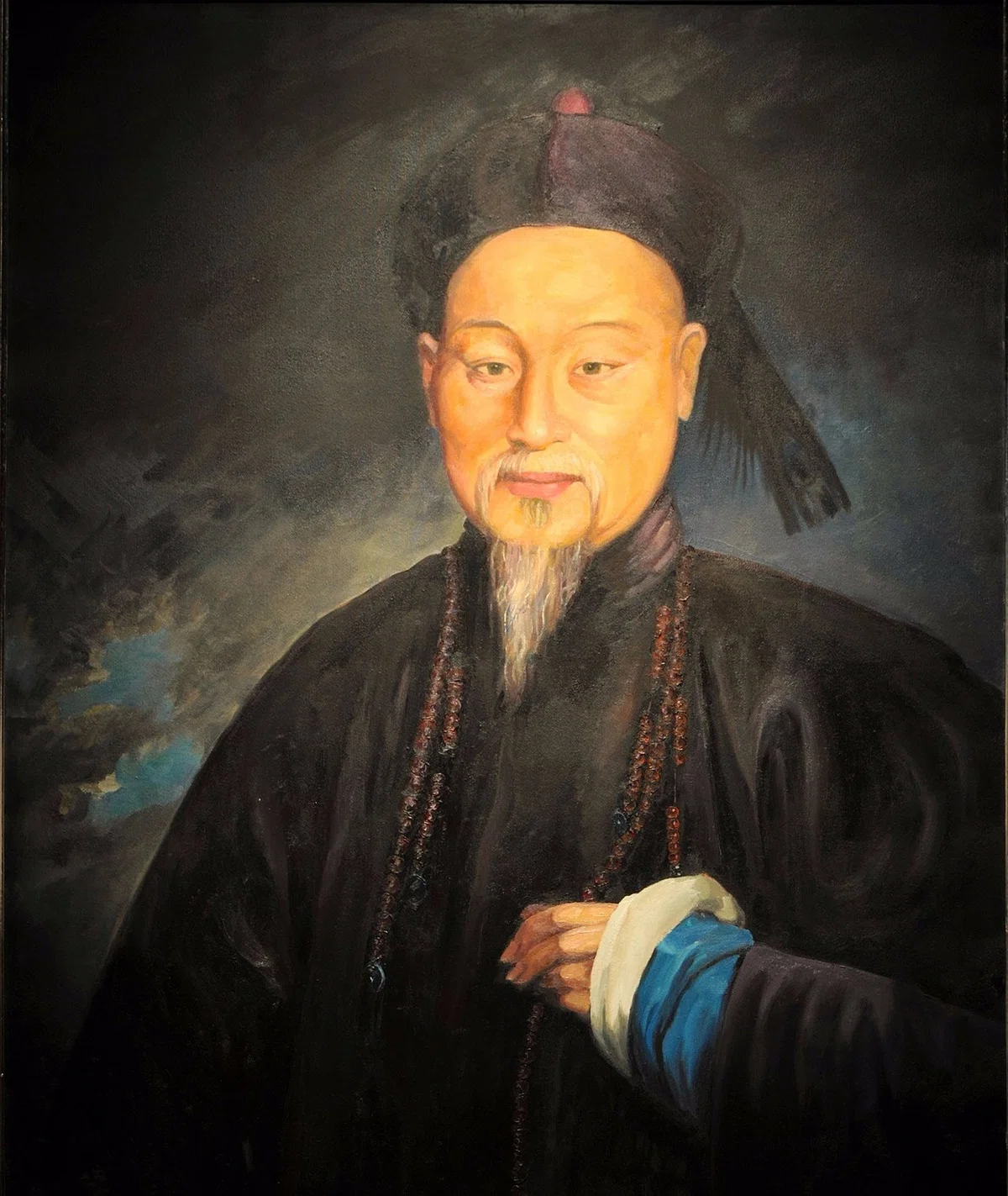 アヘン密貿易の厳しく取り締まるよう命じられた、清国の欽差大臣 林則徐（1785年 - 1850年）