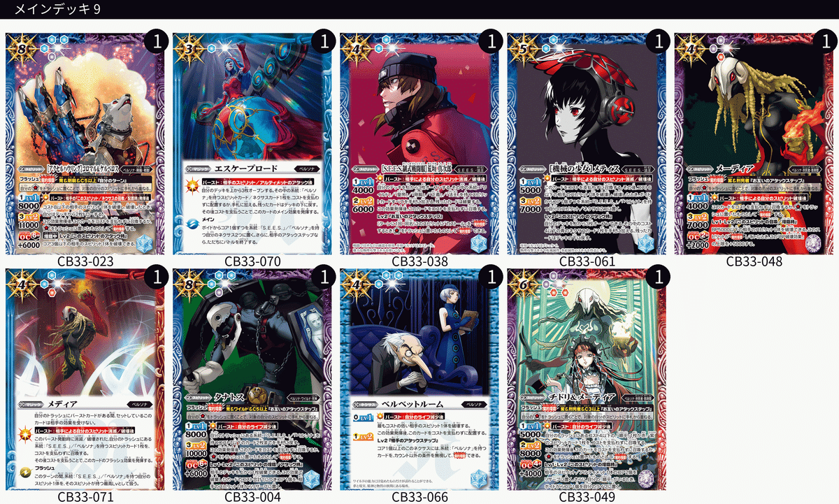 ペルソナ限 主人公デッキ用メモ(主人公/汎用編) 随時更新