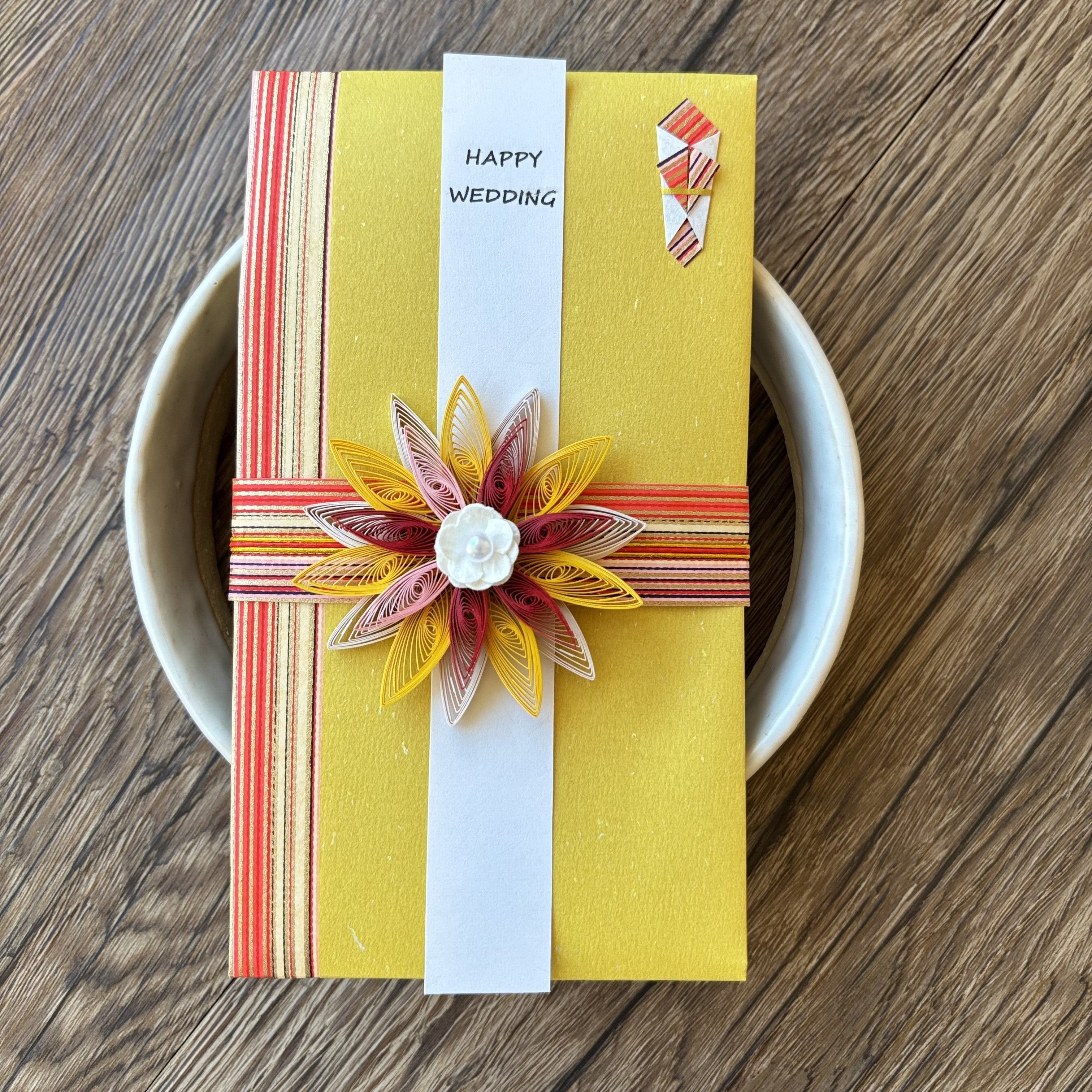 クイリング/ご祝儀袋/ウエディング/ペーパーフラワー