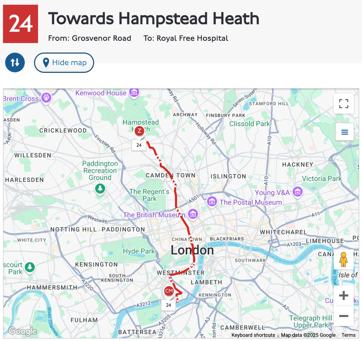 イギリス】 観光にもオススメのロンドンバス (Route 24)｜f00b4r