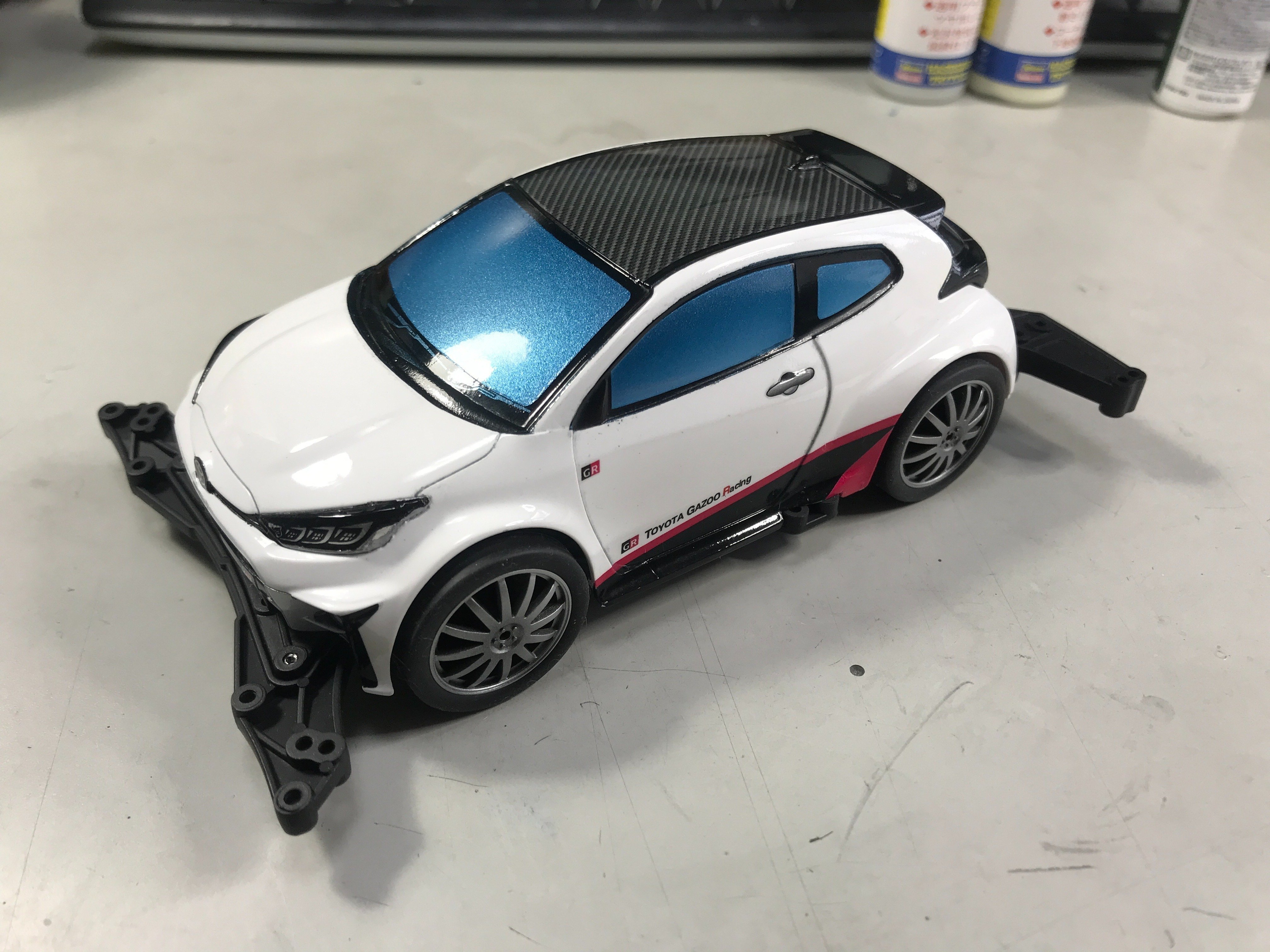 自作デカールでミニ四駆製作 作例GRヤリスとNEO VQS、塗装