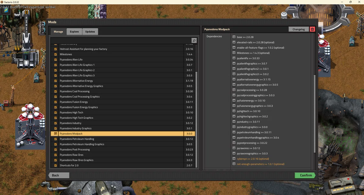 Factorio Mod Py Factorio Pyanodon(pY): マイグレーションの記録(Factorio 1.1.110→2.0.32)|spiral_power