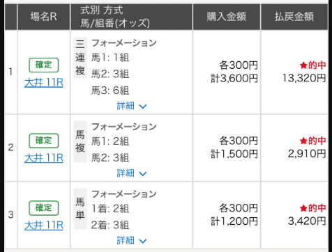 2/18とりあえず!!トリプル馬単【大井競馬】2/6川崎トリプル馬単