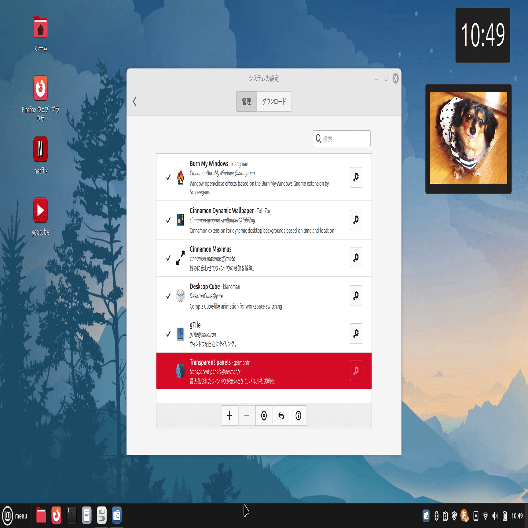 いじってなんぼのLinux『Linuxmint cinnamon』の見た目を面白く、操作