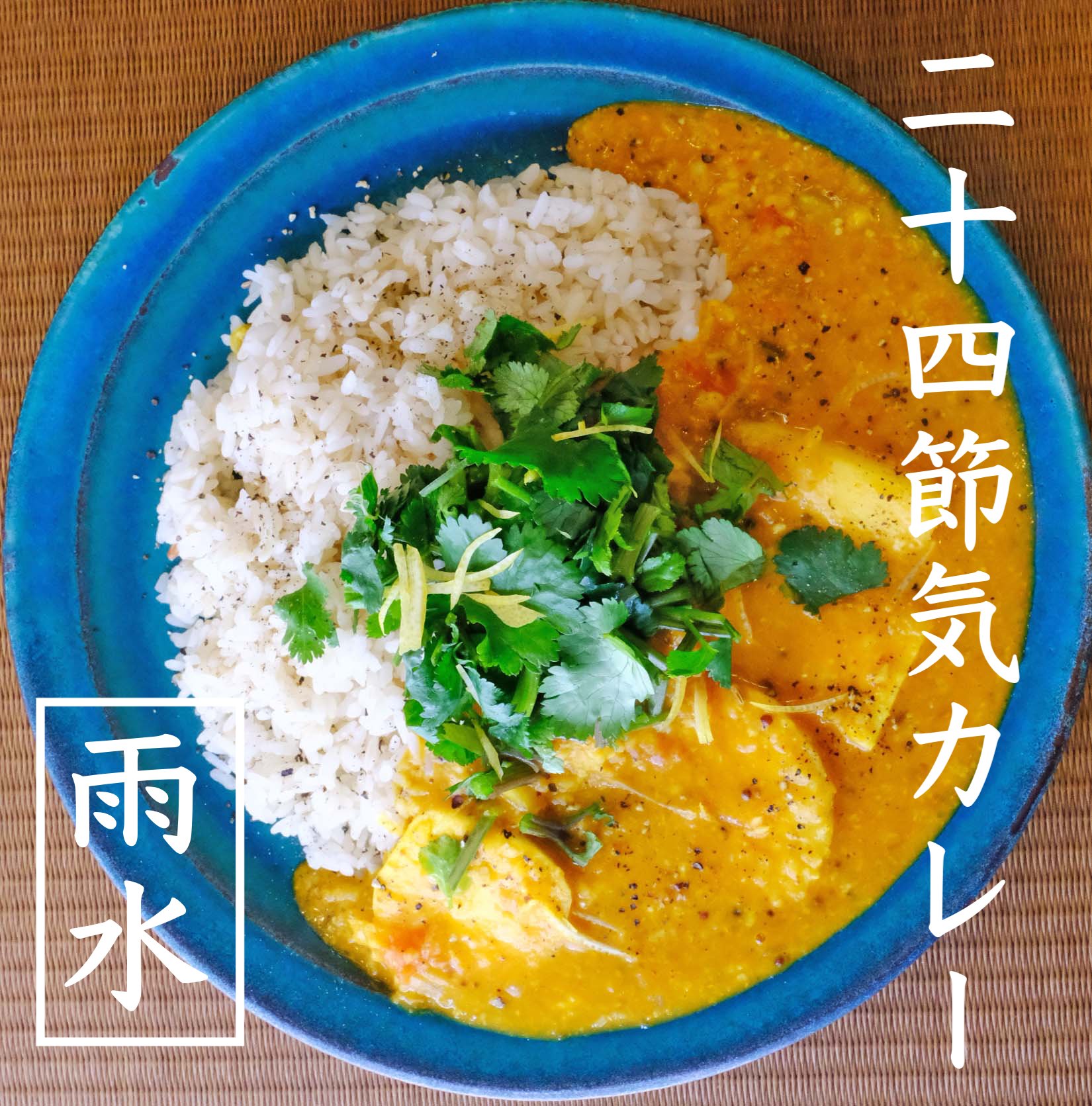 二十四節気：雨水2025］里芋とダルのココナッツレモンカレー｜飛騨