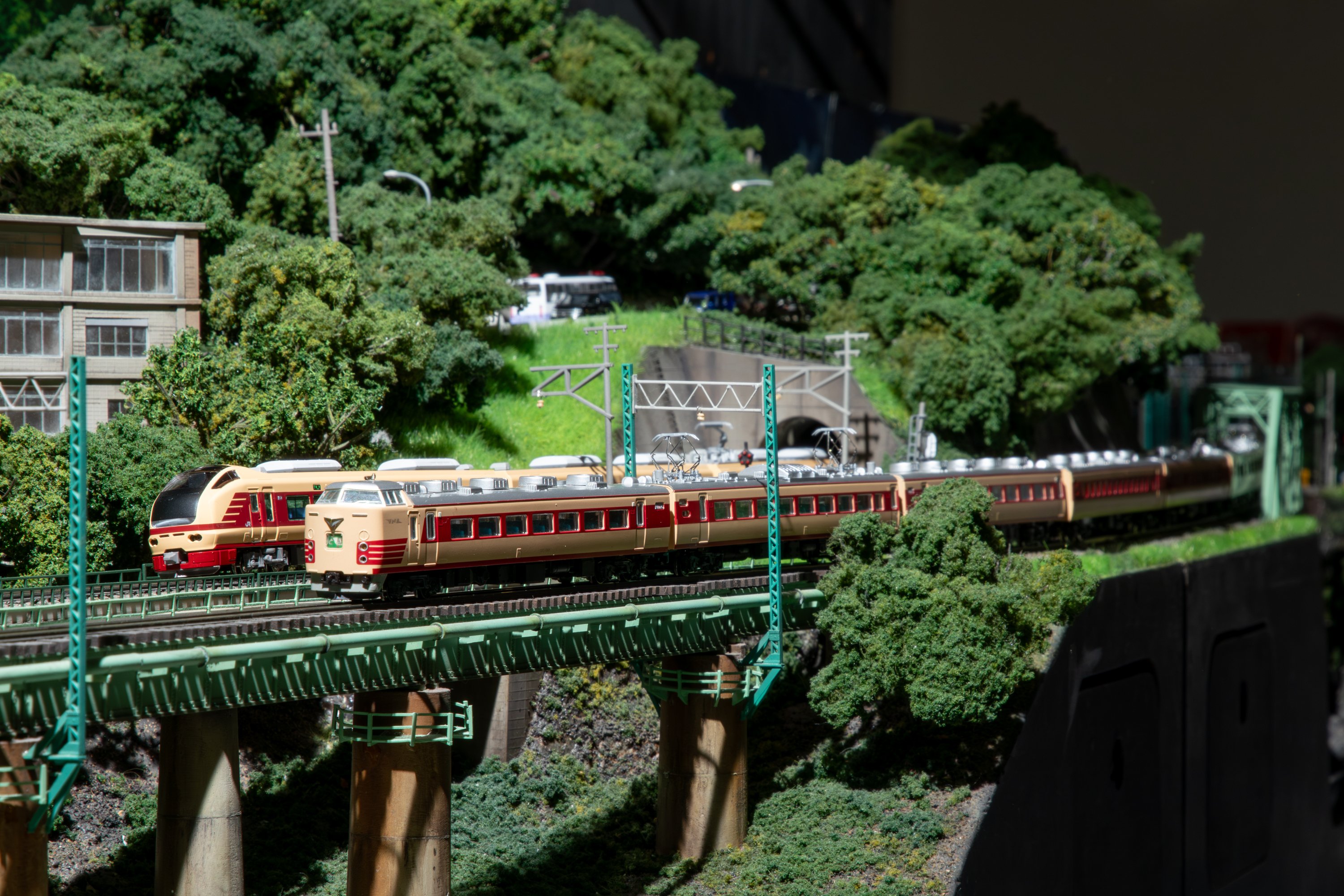 値下げしました❗️鉄道模型 東京面影橋付近  ジオラマ 鉄道模型 走る情景(ジオラマ)シリーズ《E8新幹線》 東京 新宿 ジオラマ