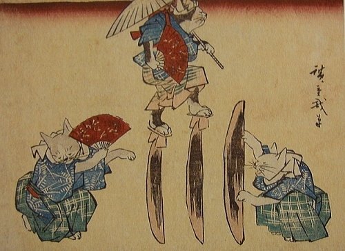 大人の兵児帯、浮世絵猫柄、いさと様専用おまとめです