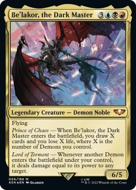統率者 EDH デーモン デッキ パーツ 暗闇の君主、ベ＝ラコール向け EDH】デカい！強い！カッコイイ！ 強力デーモンを統べるウォー