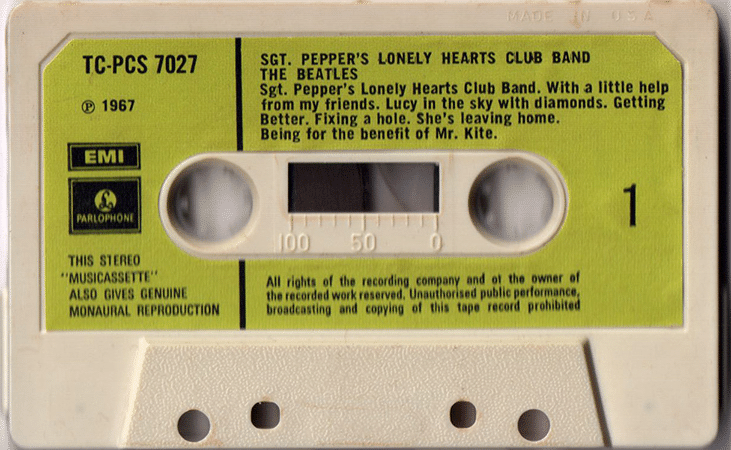 UK製カセット：ビートルズ最初のテープは「Sgt. Pepper's Lonely