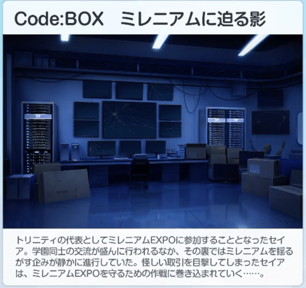 Code:BOX ミレニアムに迫る影 ～一つの問いと二つの答え～』シナリオ