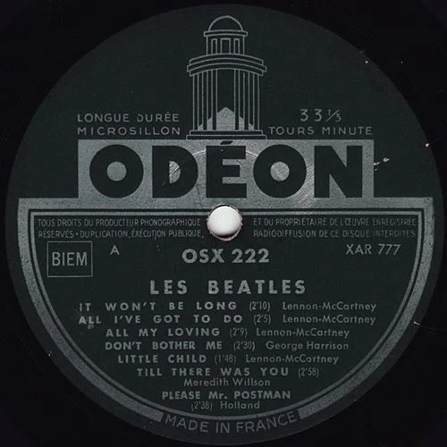 仏盤LP:「Les Beatles（With The Beatles）」1st. Press ダーク