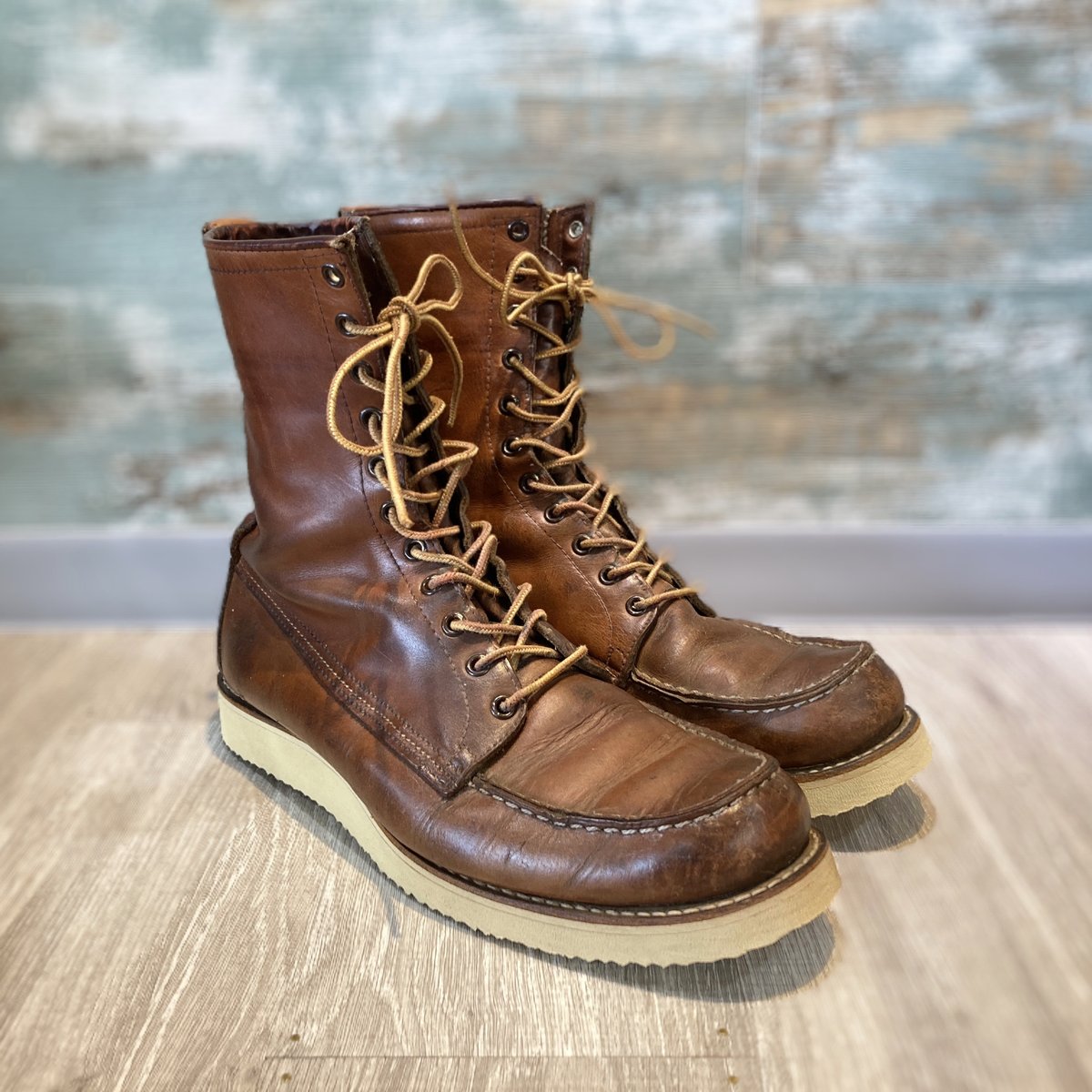 ユーズドソールカスタムブーツ(BASE/メルカリSHOPS)】RED WING/レッド  