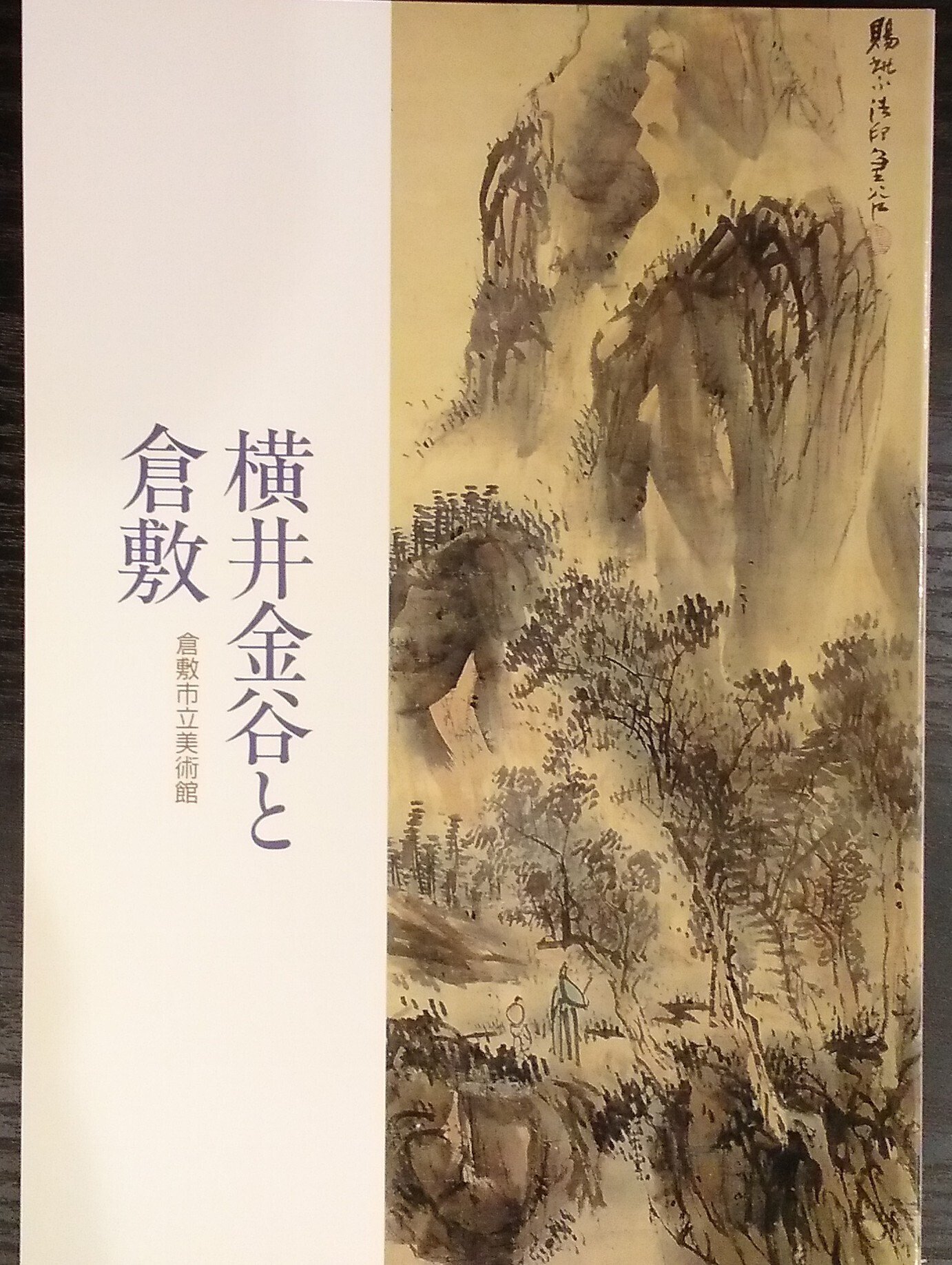 真作】掛軸「横井金谷 漁夫山水図」江戸後期 浄土宗僧 文人画家 近江