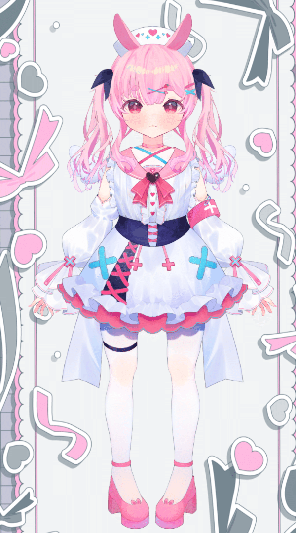 ゆるふわピンクツインテールの女の子立ち絵販売します ツインテールの日 ツインテールしか勝たん🎀🖤 」|あでりーぬの