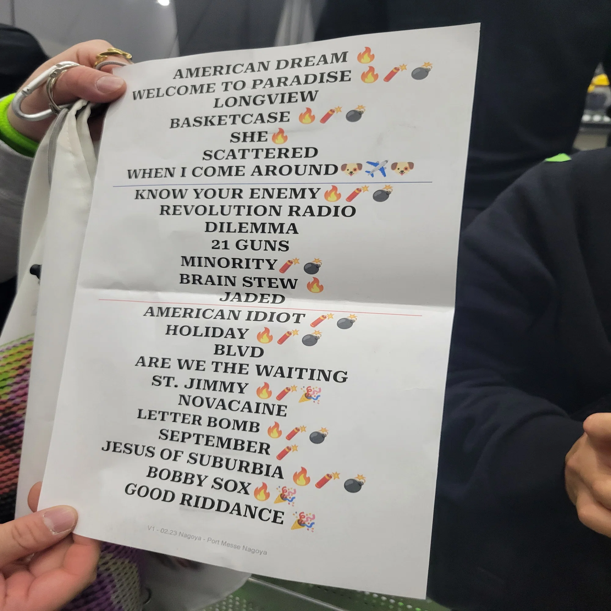2025.2.23 GREEN DAY JAPAN TOUR 2025@ポートメッセなごや｜YT57