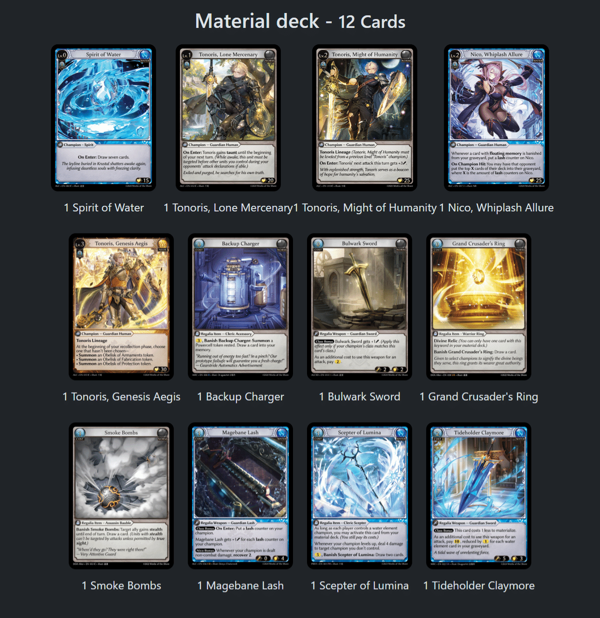 Ravishing Finale & Tideholder Claymore