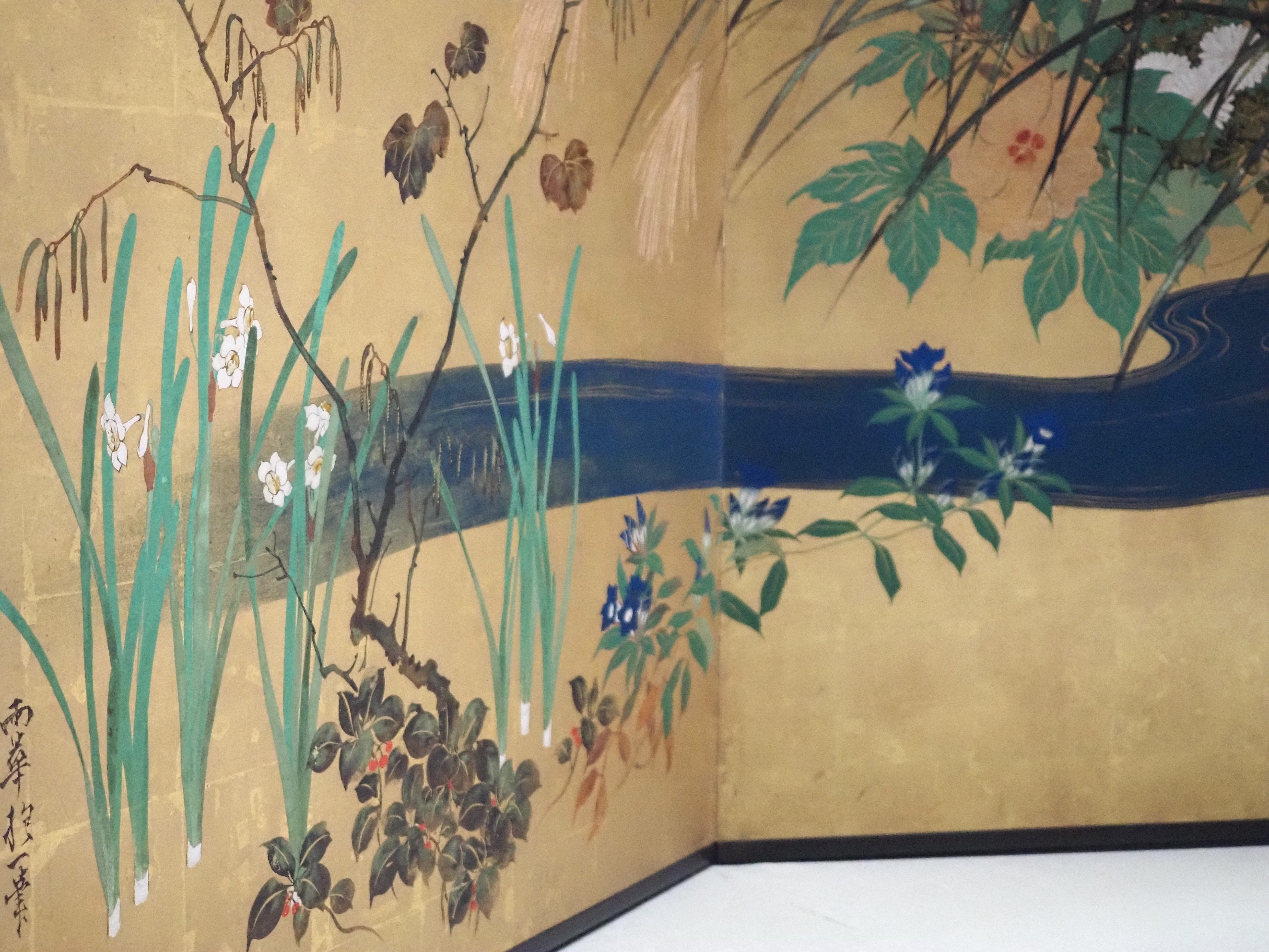 鑑定 琳派絵師・酒井 抱一 柿之図 儒者・亀田 鵬斎 賛 掛軸 二